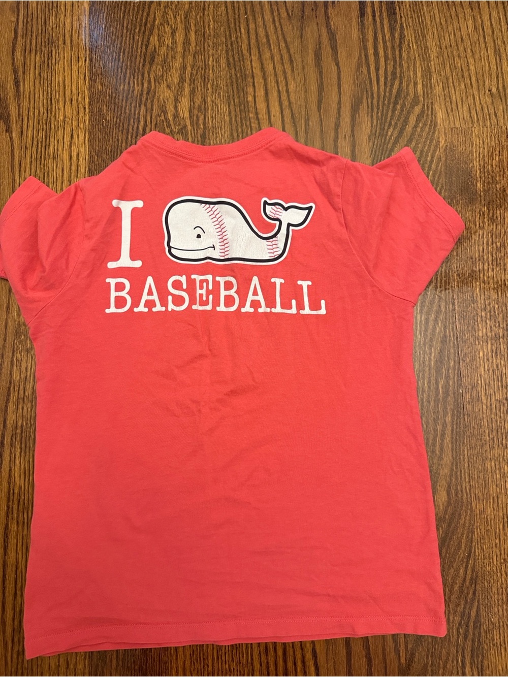 Vineyard Vines Coral 'I Whale Baseball' Short Sleeve Tee